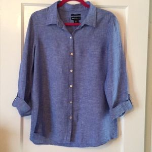 Jones New York 100% linen button down